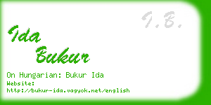 ida bukur business card